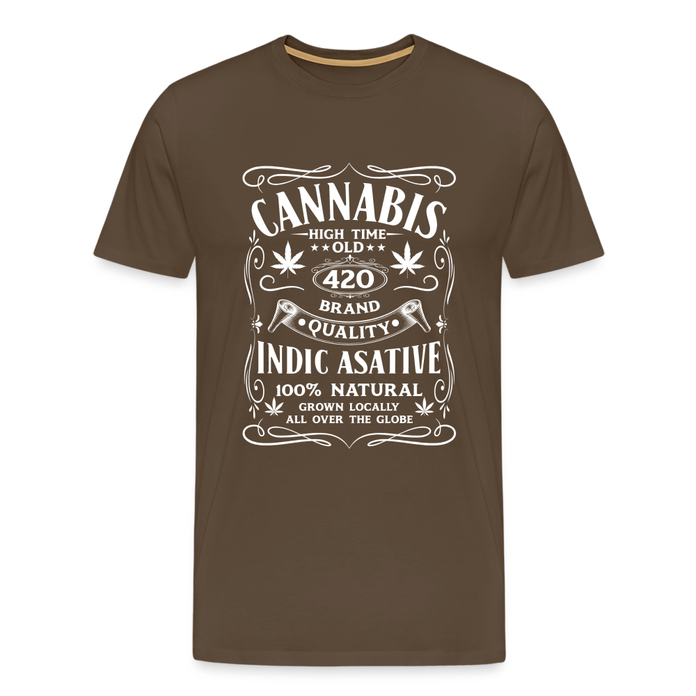 Cannabis T-Shirt Männer Premium T-Shirt - Edelbraun