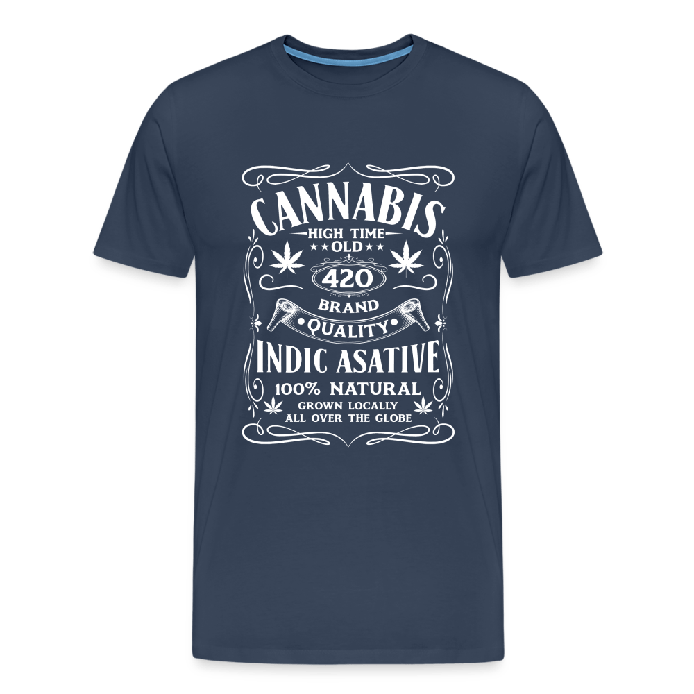 Cannabis T-Shirt Männer Premium T-Shirt - Navy