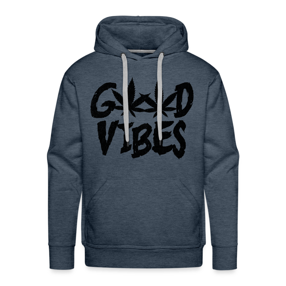Good Vibes Black Weed Herren Cannabis Hoodie - Cannabis Merch