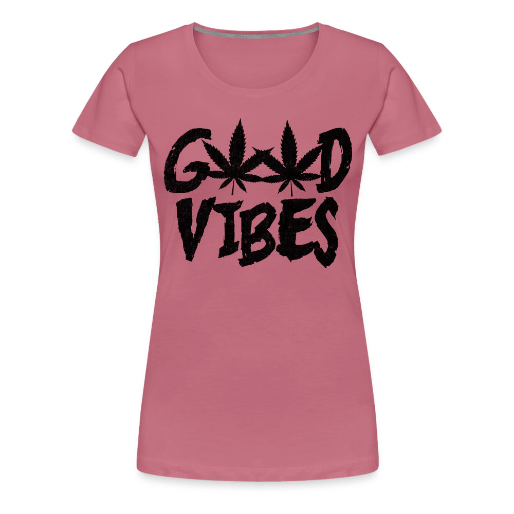 Good Vibes Damen Weed T-Shirt - Cannabis Merch