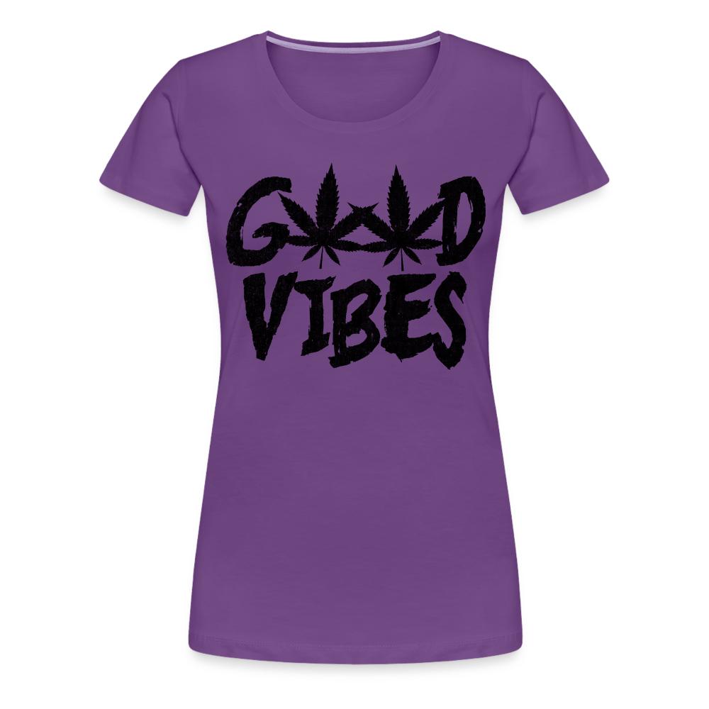 Good Vibes Damen Weed T-Shirt - Cannabis Merch