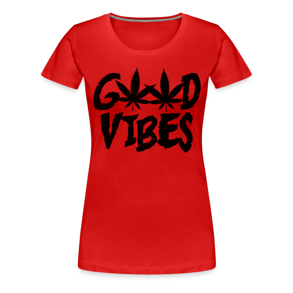 Good Vibes Damen Weed T-Shirt - Cannabis Merch