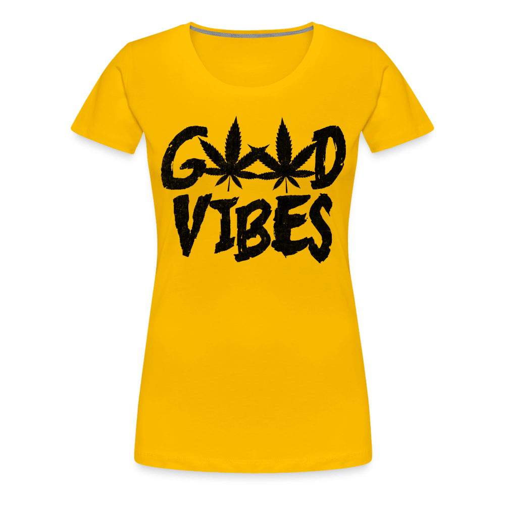 Good Vibes Damen Weed T-Shirt - Cannabis Merch