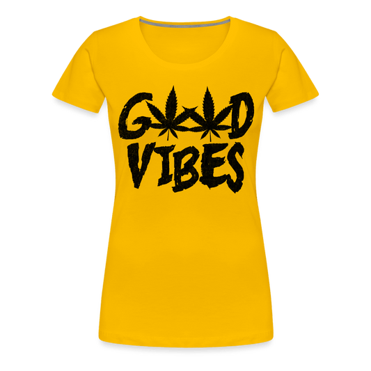 Good Vibes Damen Weed T-Shirt - Cannabis Merch