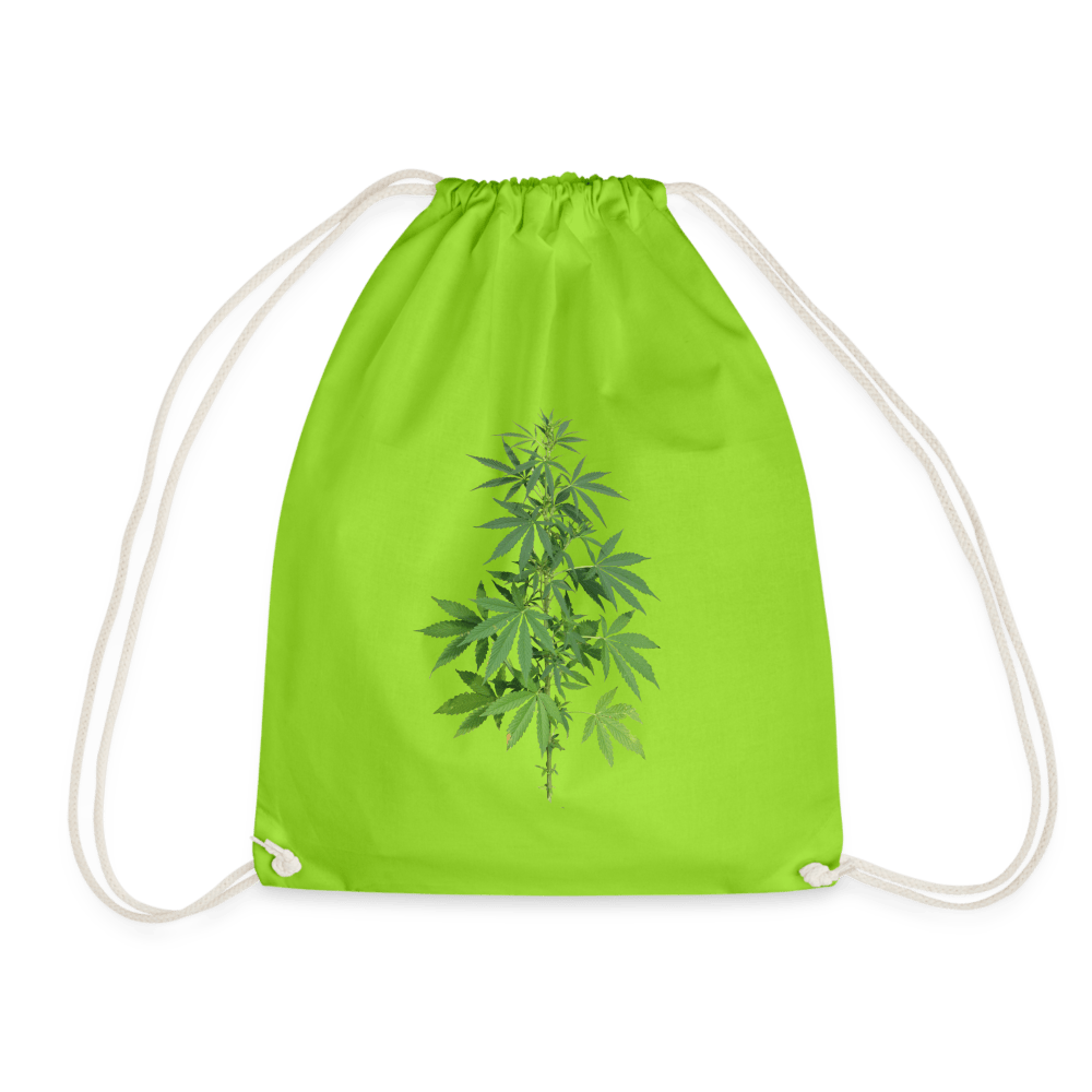 Hanf Weed Turnbeutel - Neongrün