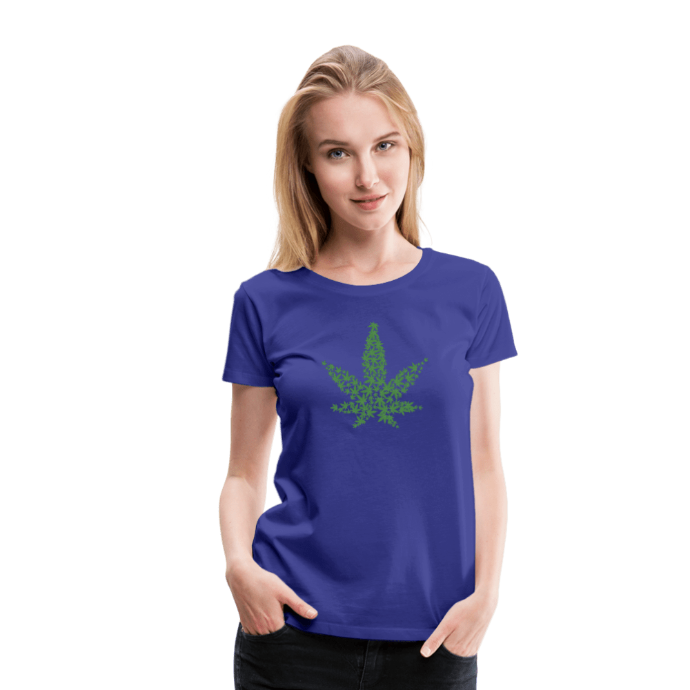 Hanfblatt Weed Frauen Premium T-Shirt - Königsblau