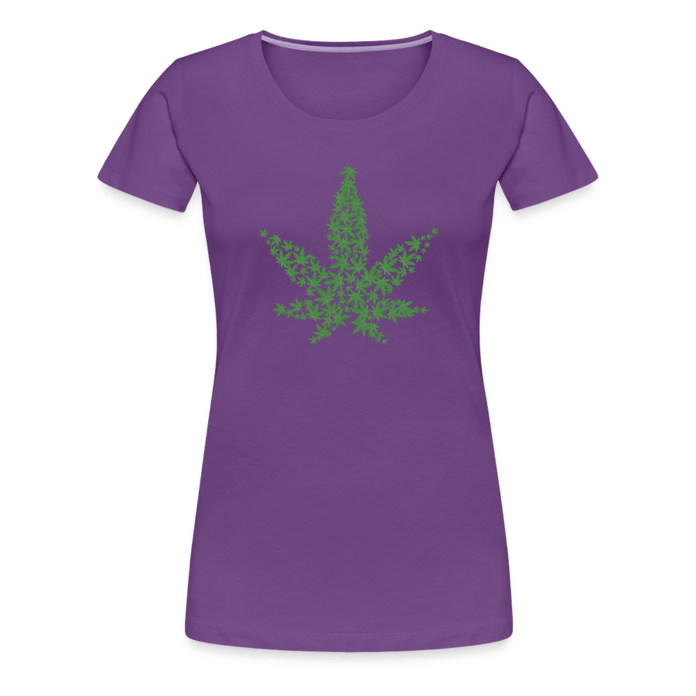 Hanfblatt Weed Frauen Premium T-Shirt - Lila