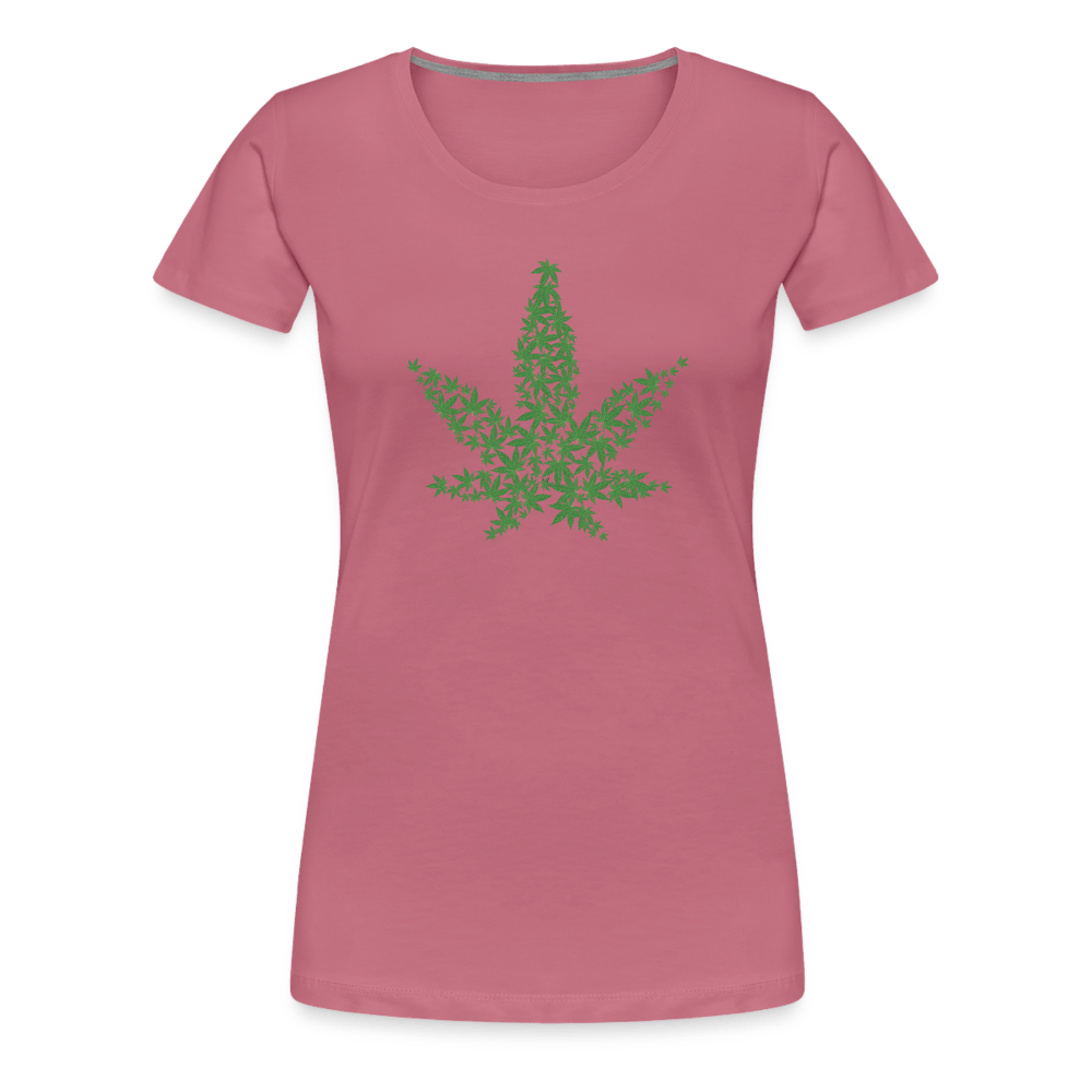 Hanfblatt Weed Frauen Premium T-Shirt - Malve