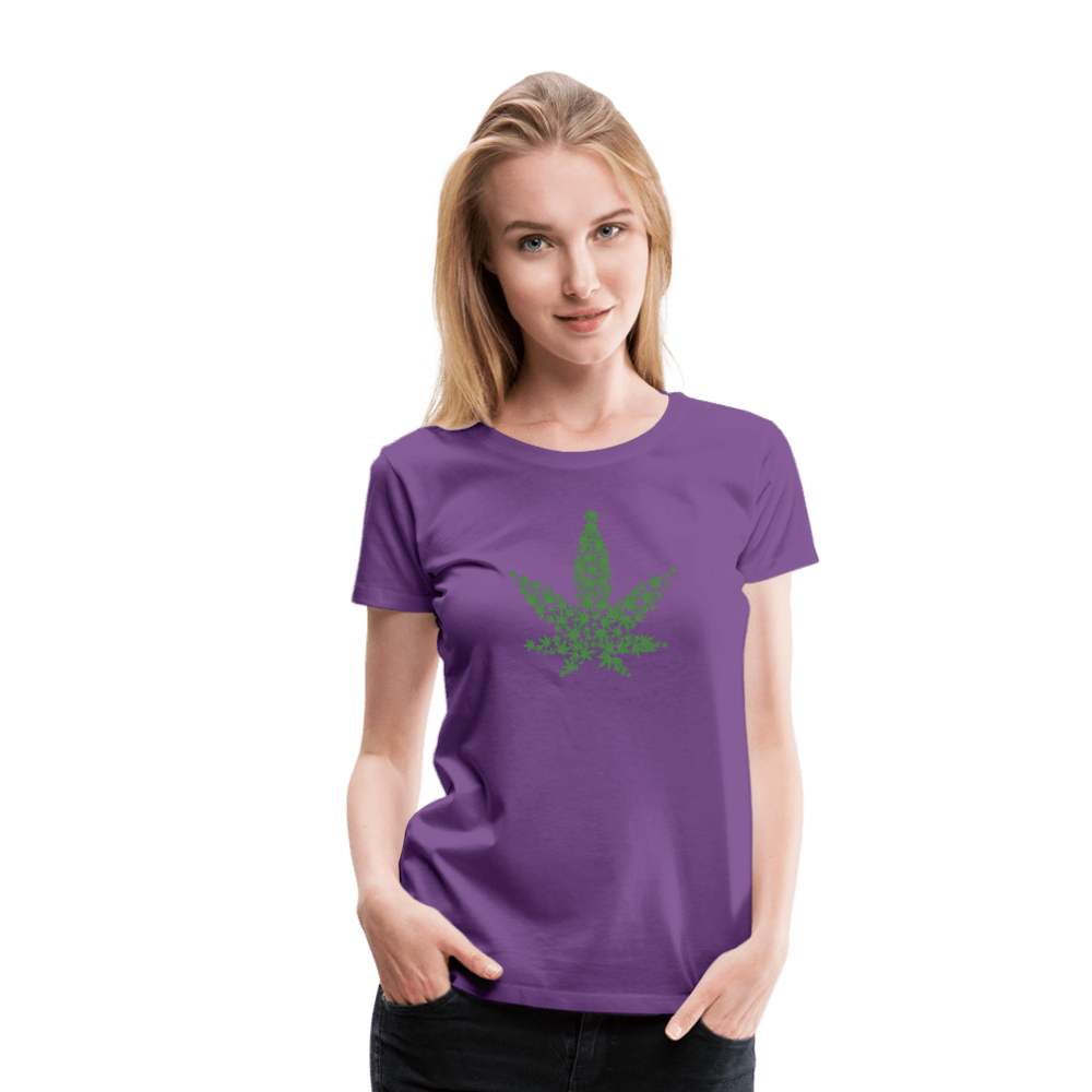 Hanfblatt Weed Frauen Premium T-Shirt - Lila
