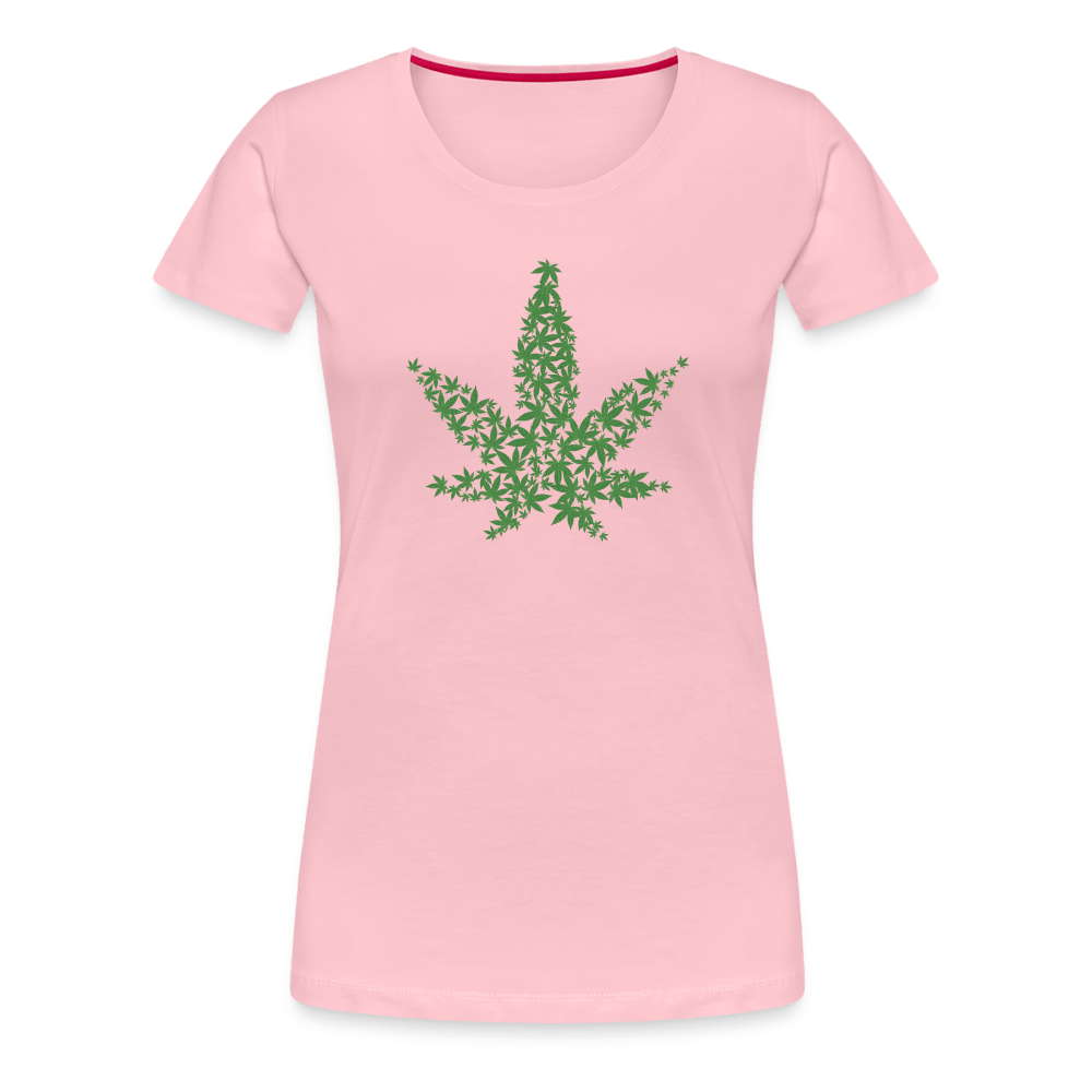 Hanfblatt Weed Frauen Premium T-Shirt - Hellrosa