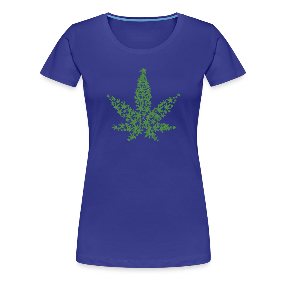 Hanfblatt Weed Frauen Premium T-Shirt - Königsblau