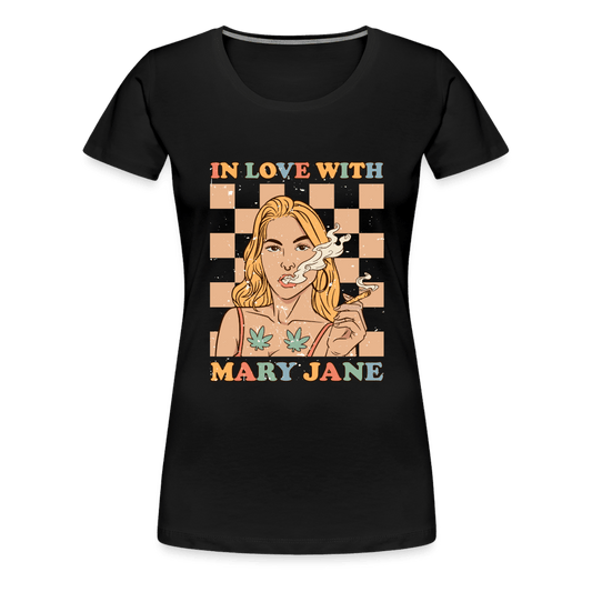 IN LOVE WITH MARY JANE Frauen weed marihuana Cannabis T-Shirt - Cannabis Merch