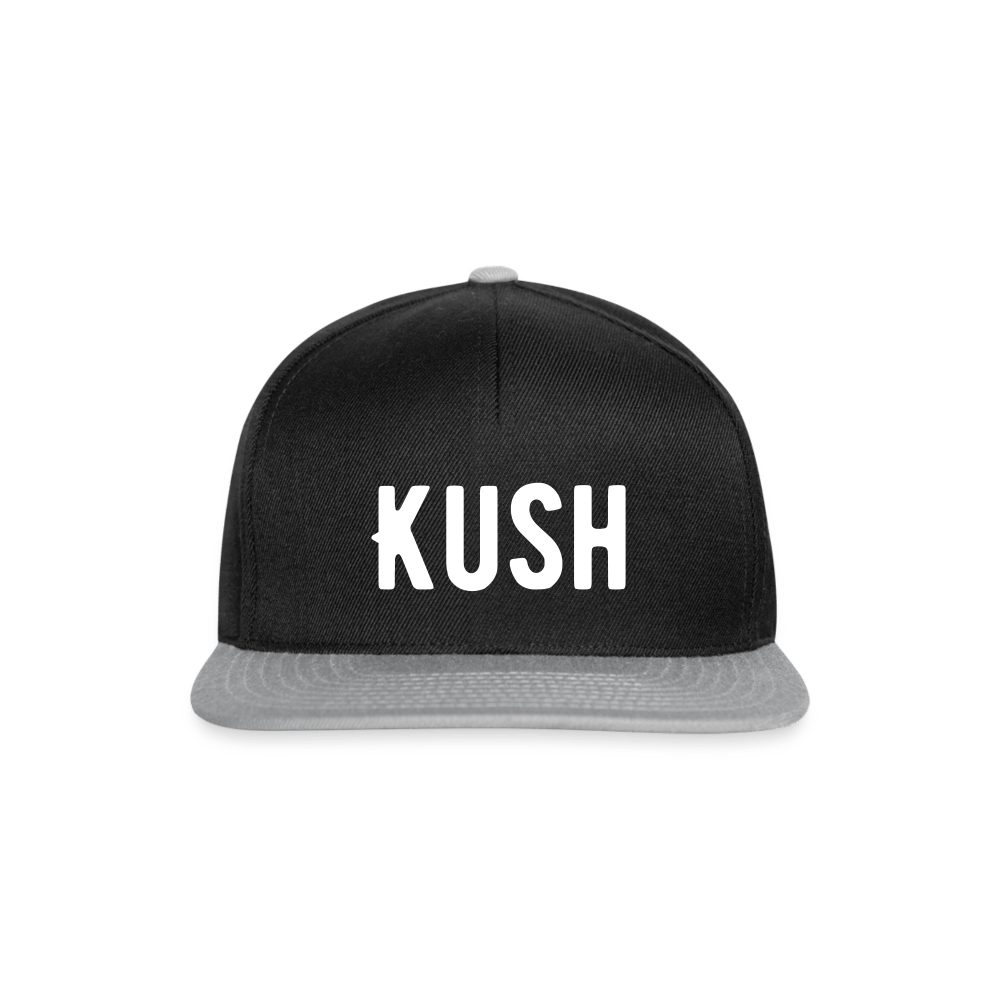 Kush Weed Snapback Cap - Schwarz/Grau