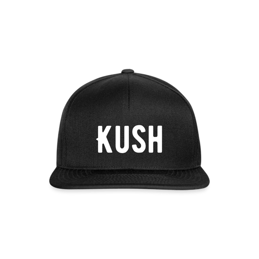 Kush Weed Snapback Cap - Schwarz/Schwarz