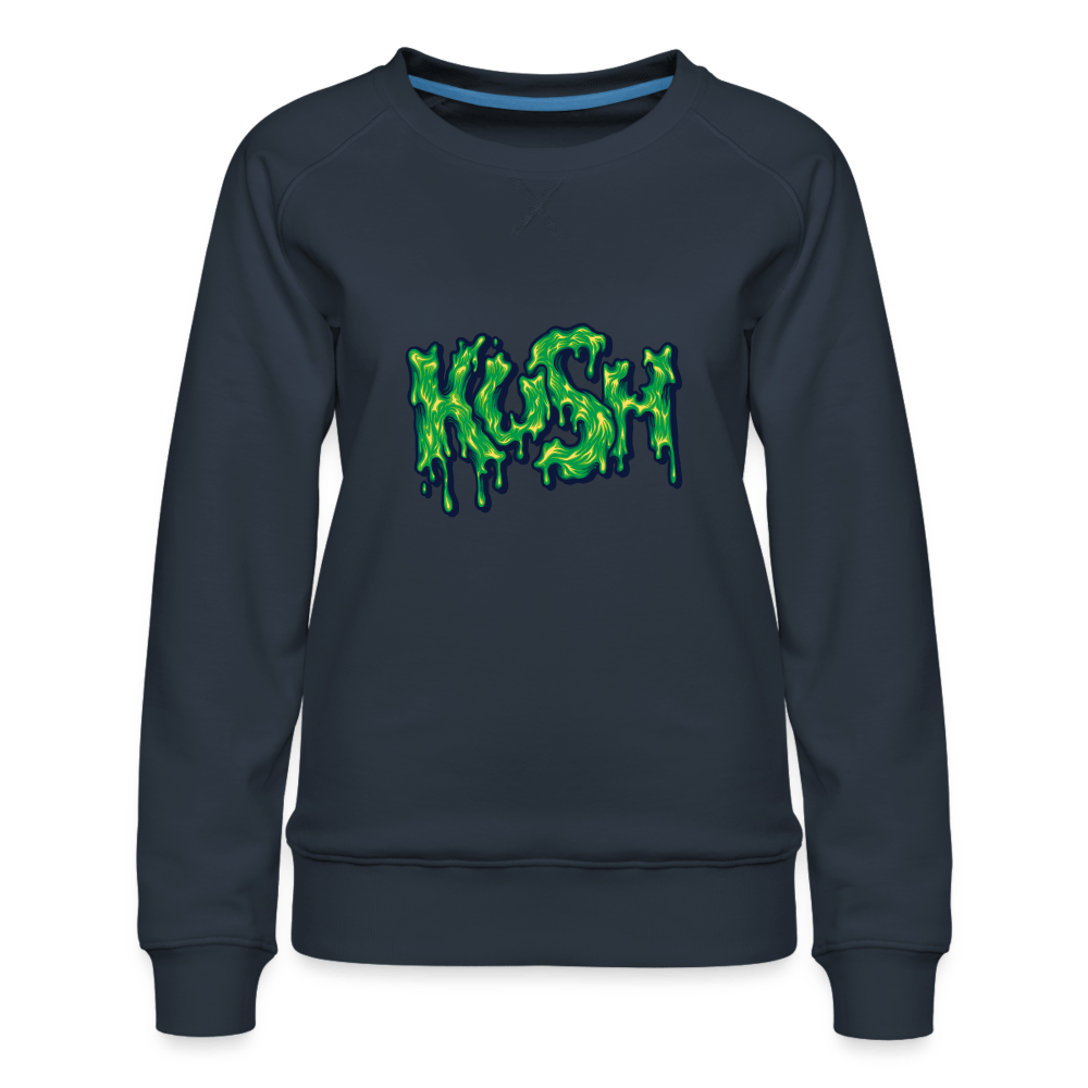 Kush Weed Merch Frauen Premium Pullover - Navy