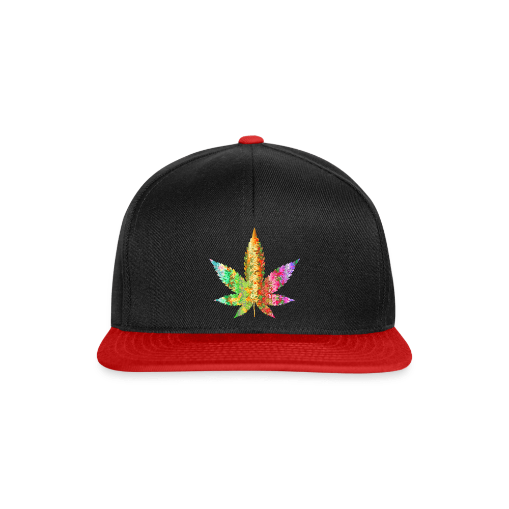 Rainbow Hanfblatt Snapback Weed Cap - Cannabis Merch