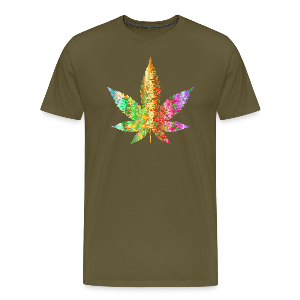 Rainbow Hanfblatt Weed Cannabis Herren T-Shirt - Cannabis Merch