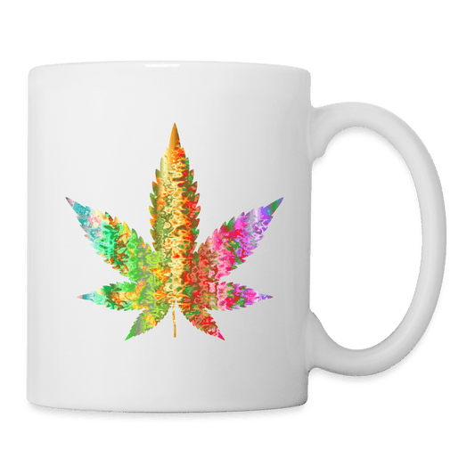 Rainbow Hanfblatt Weed Cannabis Tasse - Cannabis Merch