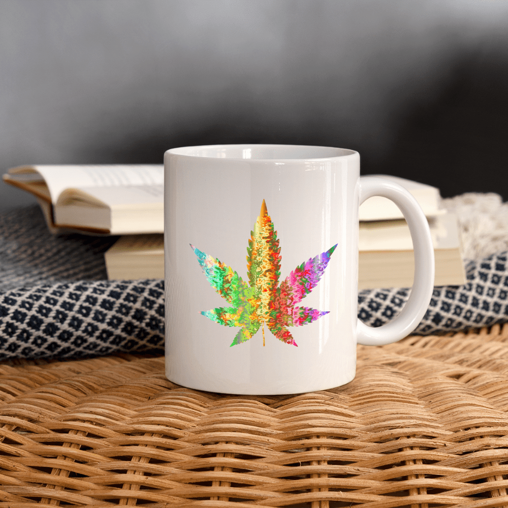 Rainbow Hanfblatt Weed Cannabis Tasse - Cannabis Merch