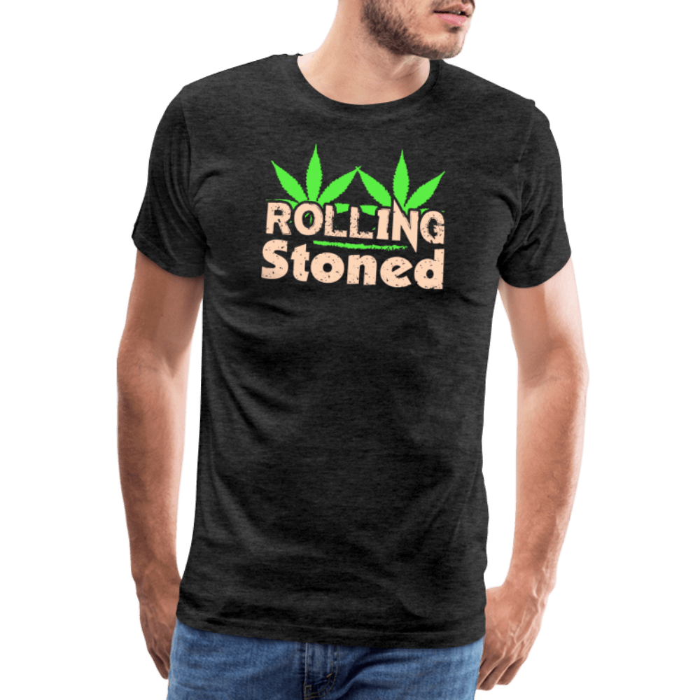Rolling Stoned Weed Blatt Männer T-Shirt - Cannabis Merch
