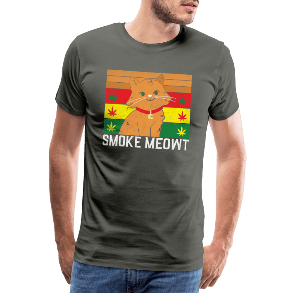 Smoke Meowt Cat Cannabis Männer Weed Shirt - Cannabis Merch