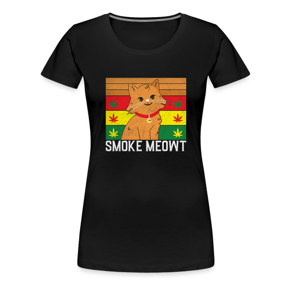 Smoke Meowt Weed Frauen Cannabis T-Shirt - Cannabis Merch