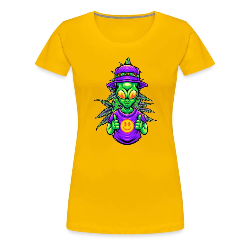 Stoned Alien Smile Weed T-Shirt