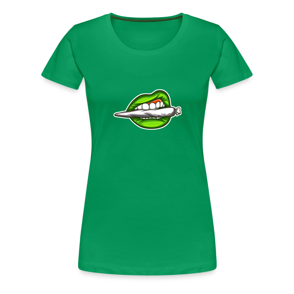 joint im Mund Frauen Premium T-Shirt - Kelly Green