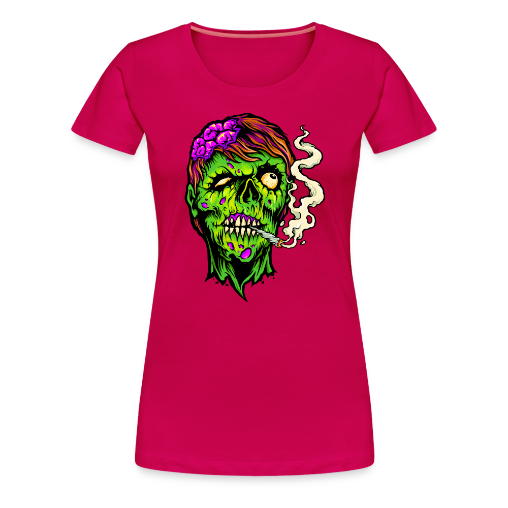 Zombie smoke Weed Frauen Premium T-Shirt - dunkles Pink