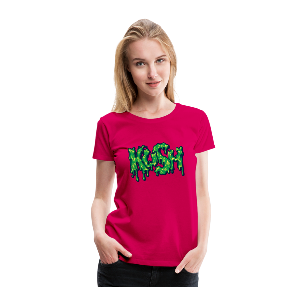 Kush Weed Merch Frauen Premium T-Shirt - dunkles Pink