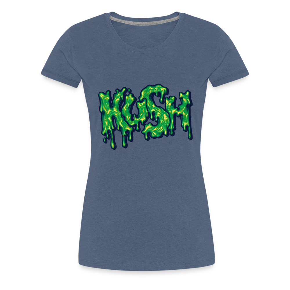 Kush Weed Merch Frauen Premium T-Shirt - Blau meliert