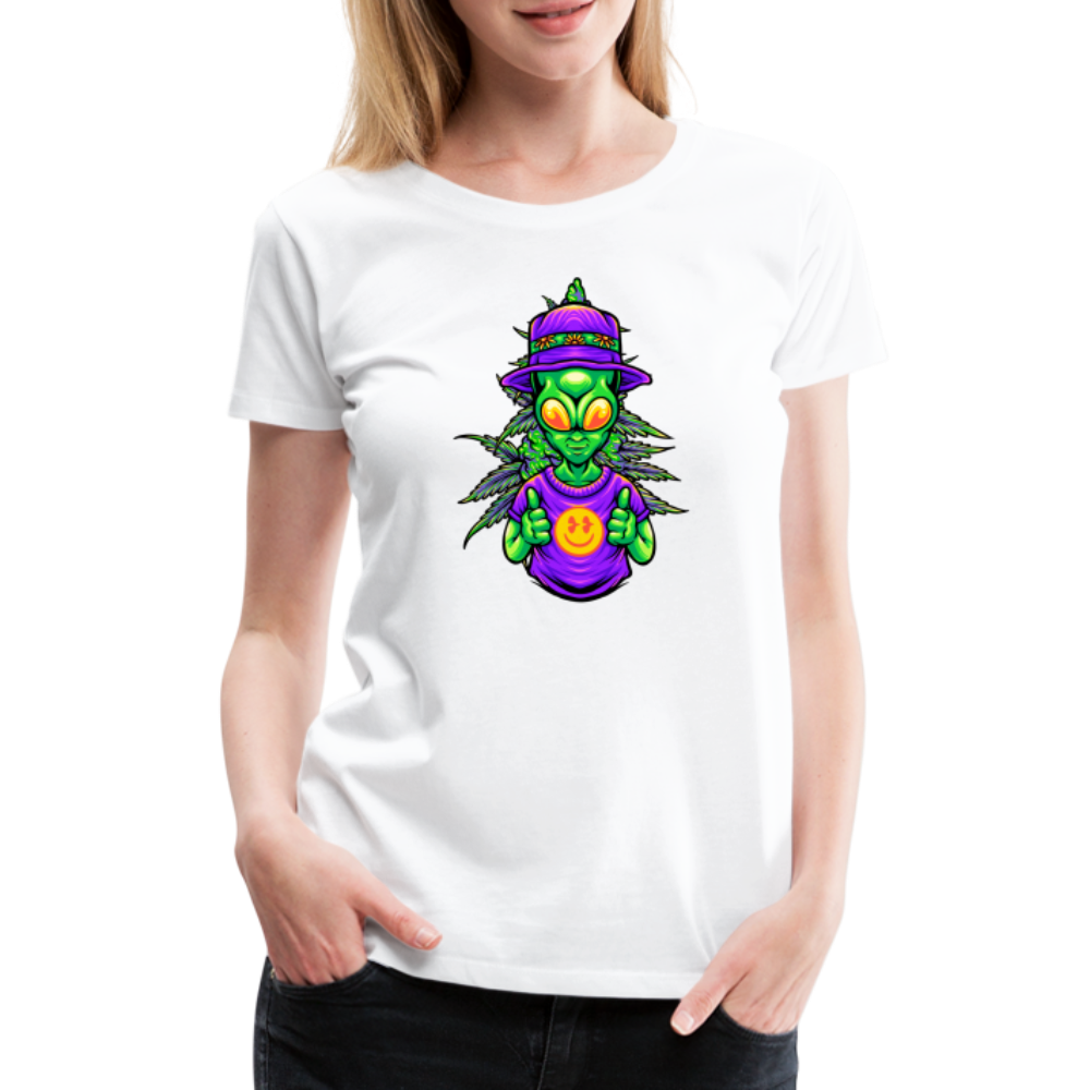 Alien Like Weed Frauen Premium T-Shirt - weiß