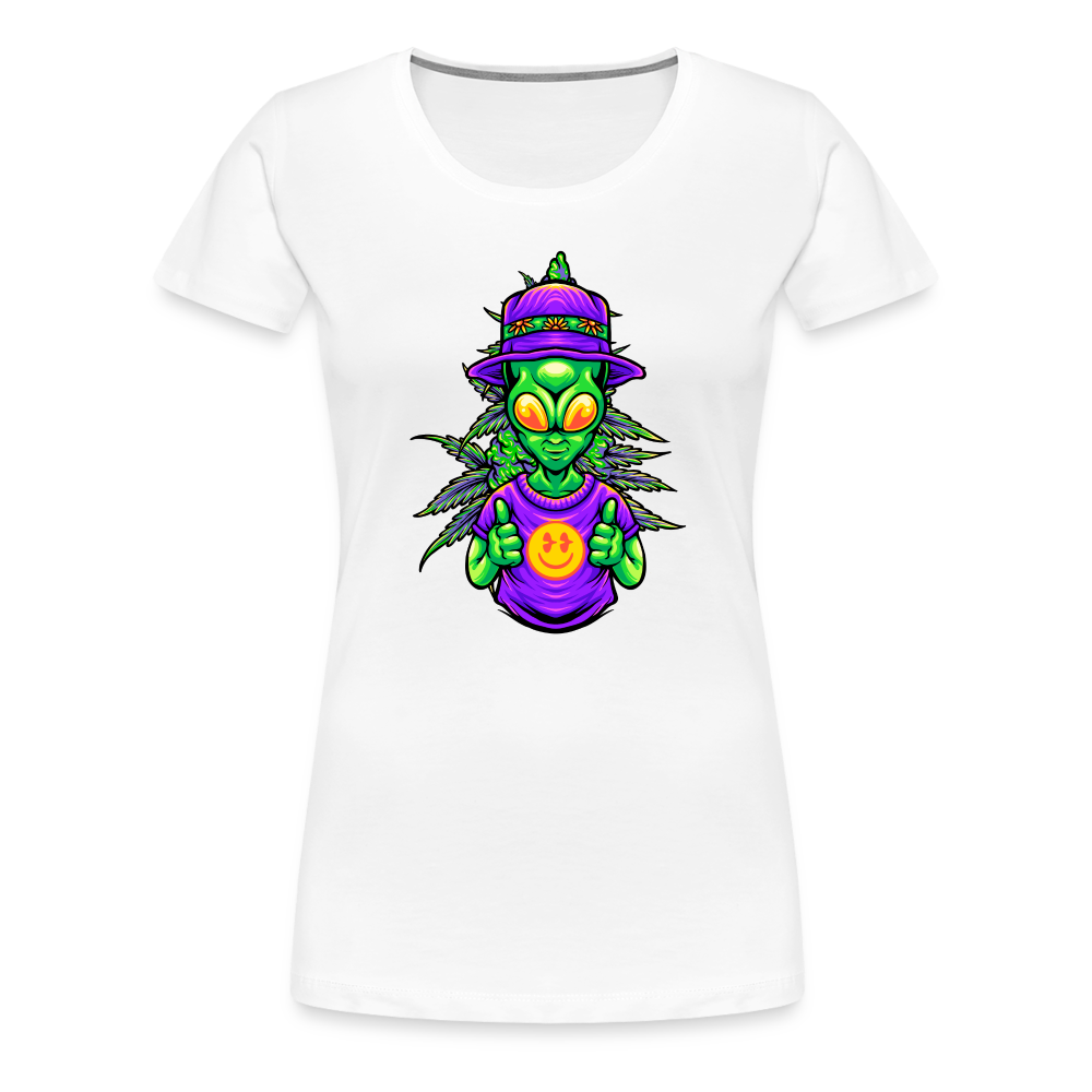 Alien Like Weed Frauen Premium T-Shirt - weiß