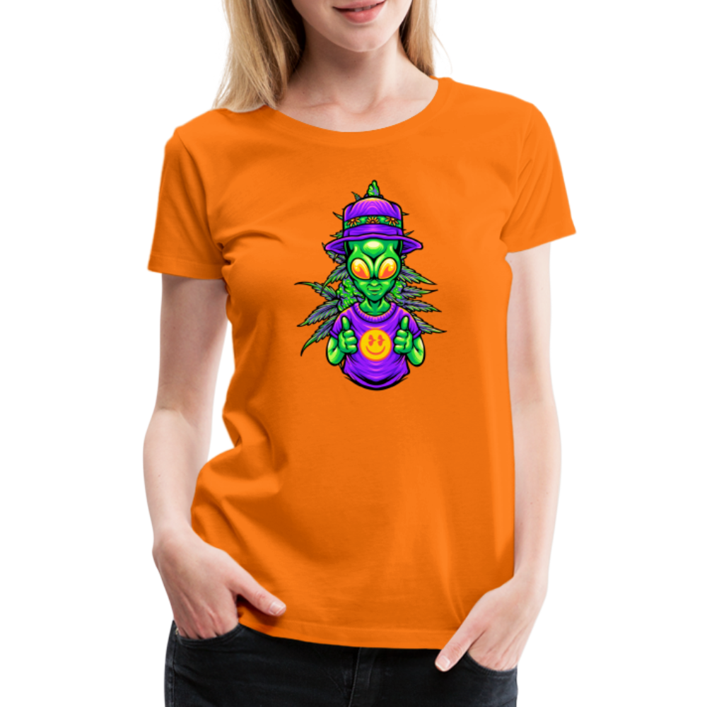 Alien Like Weed Frauen Premium T-Shirt - Orange