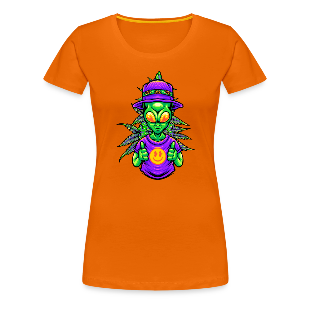 Alien Like Weed Frauen Premium T-Shirt - Orange