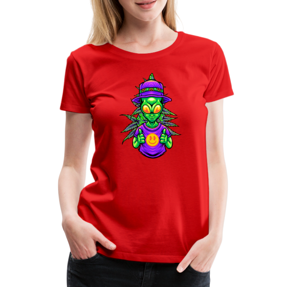 Alien Like Weed Frauen Premium T-Shirt - Rot