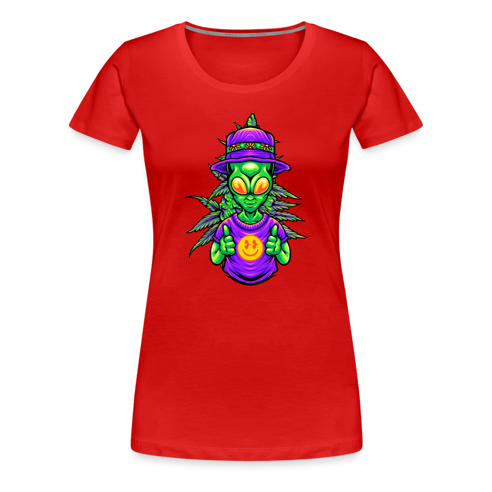 Alien Like Weed Frauen Premium T-Shirt - Rot