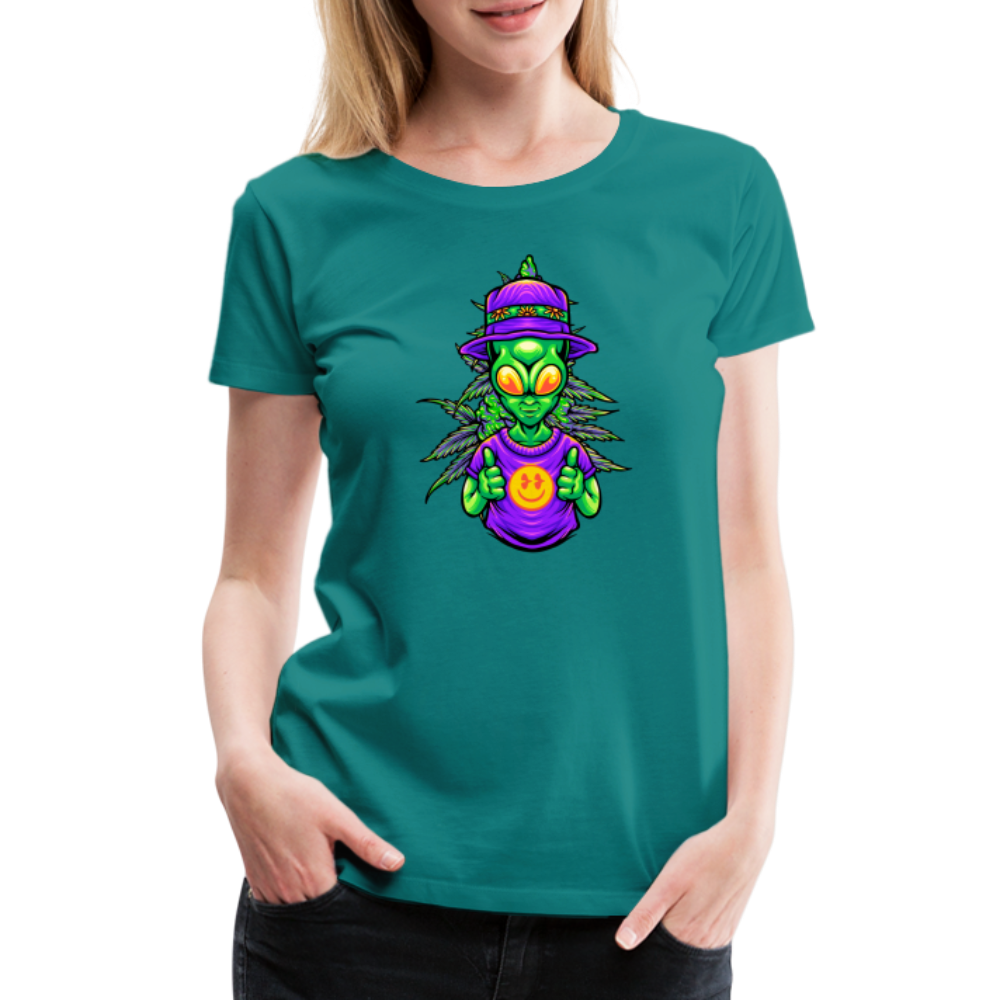 Alien Like Weed Frauen Premium T-Shirt - Divablau