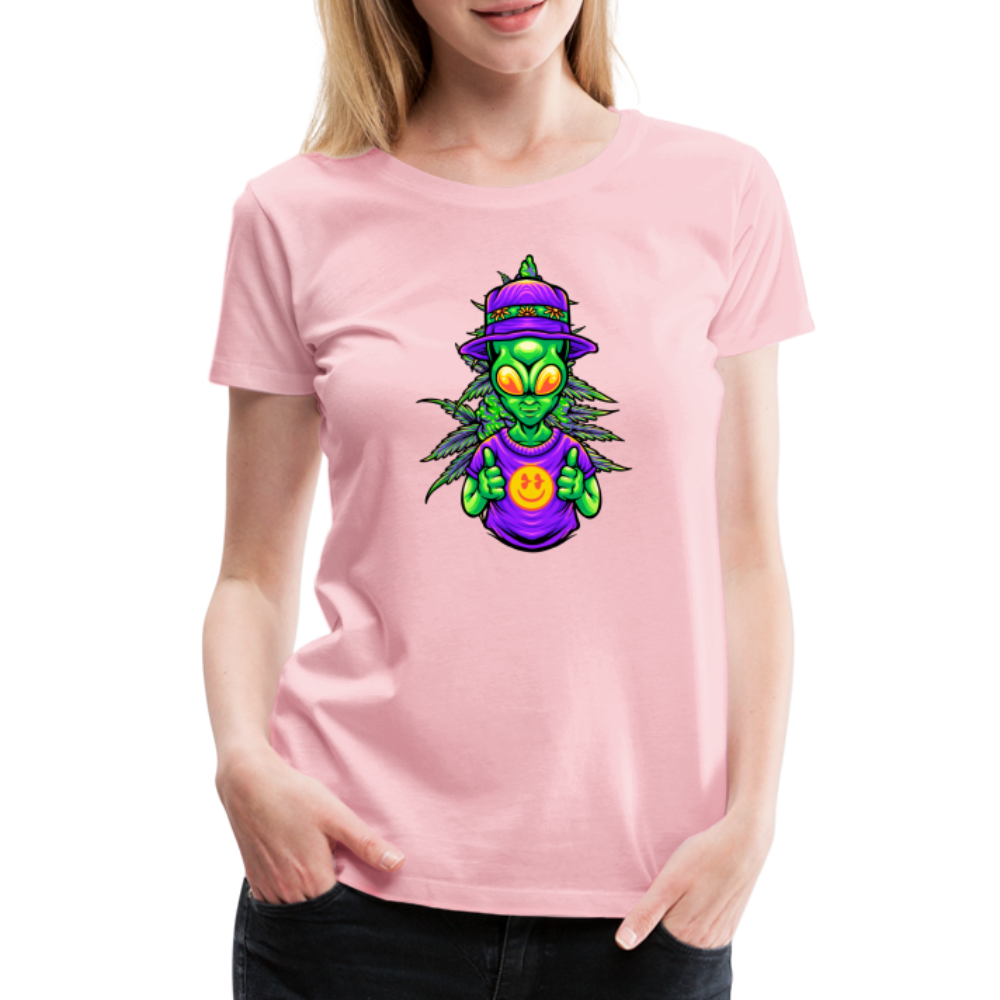 Alien Like Weed Frauen Premium T-Shirt - Hellrosa