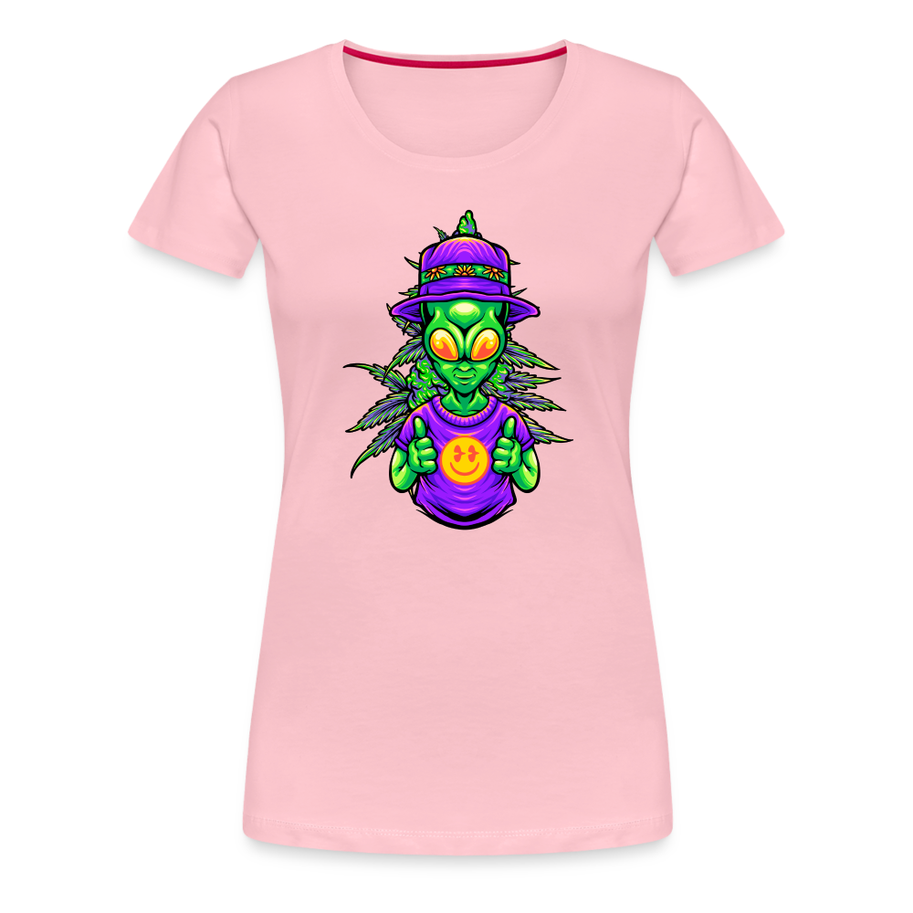 Alien Like Weed Frauen Premium T-Shirt - Hellrosa