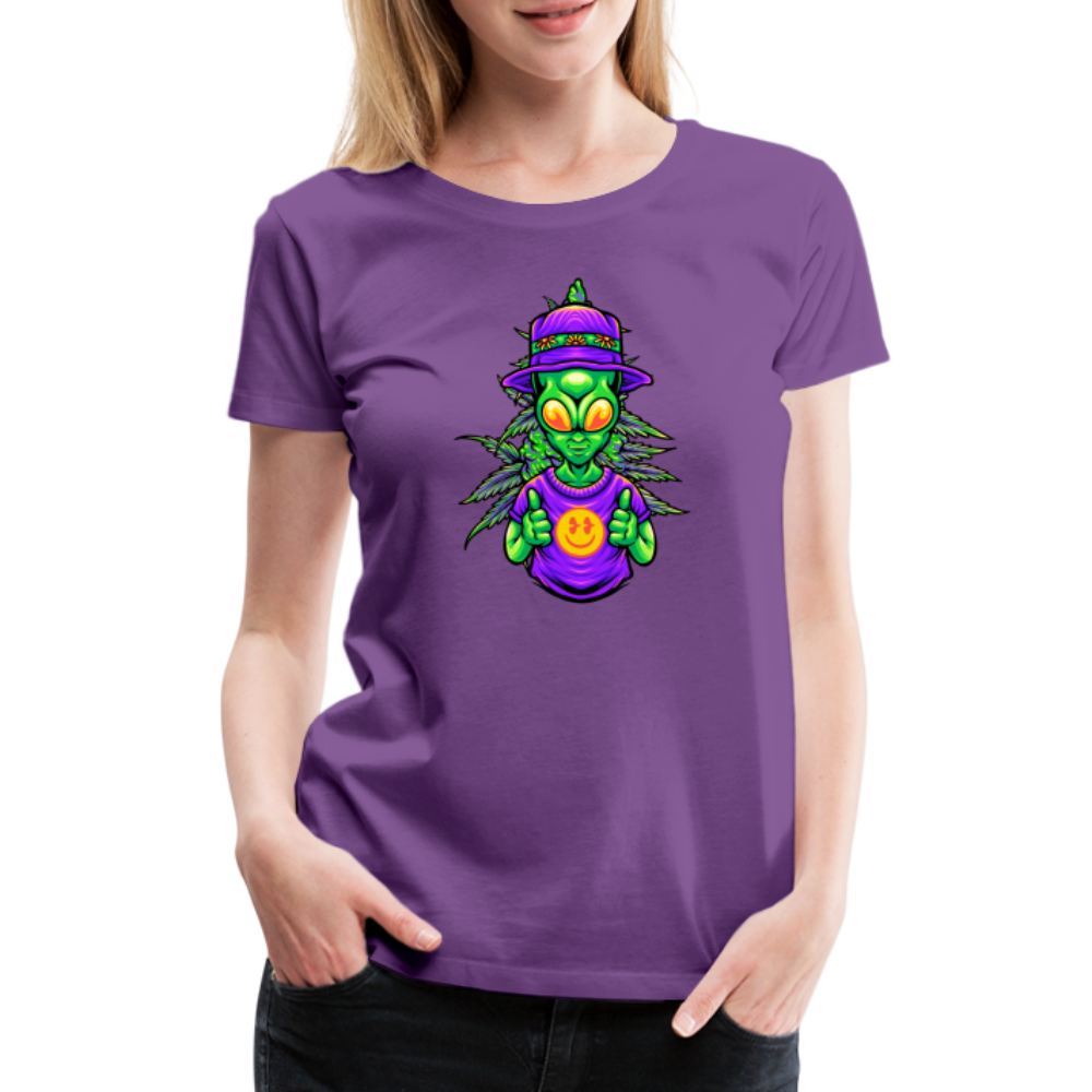 Alien Like Weed Frauen Premium T-Shirt - Lila