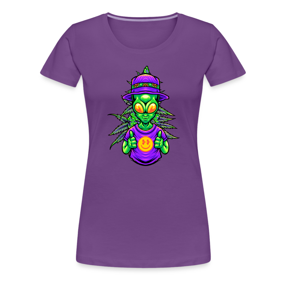 Alien Like Weed Frauen Premium T-Shirt - Lila