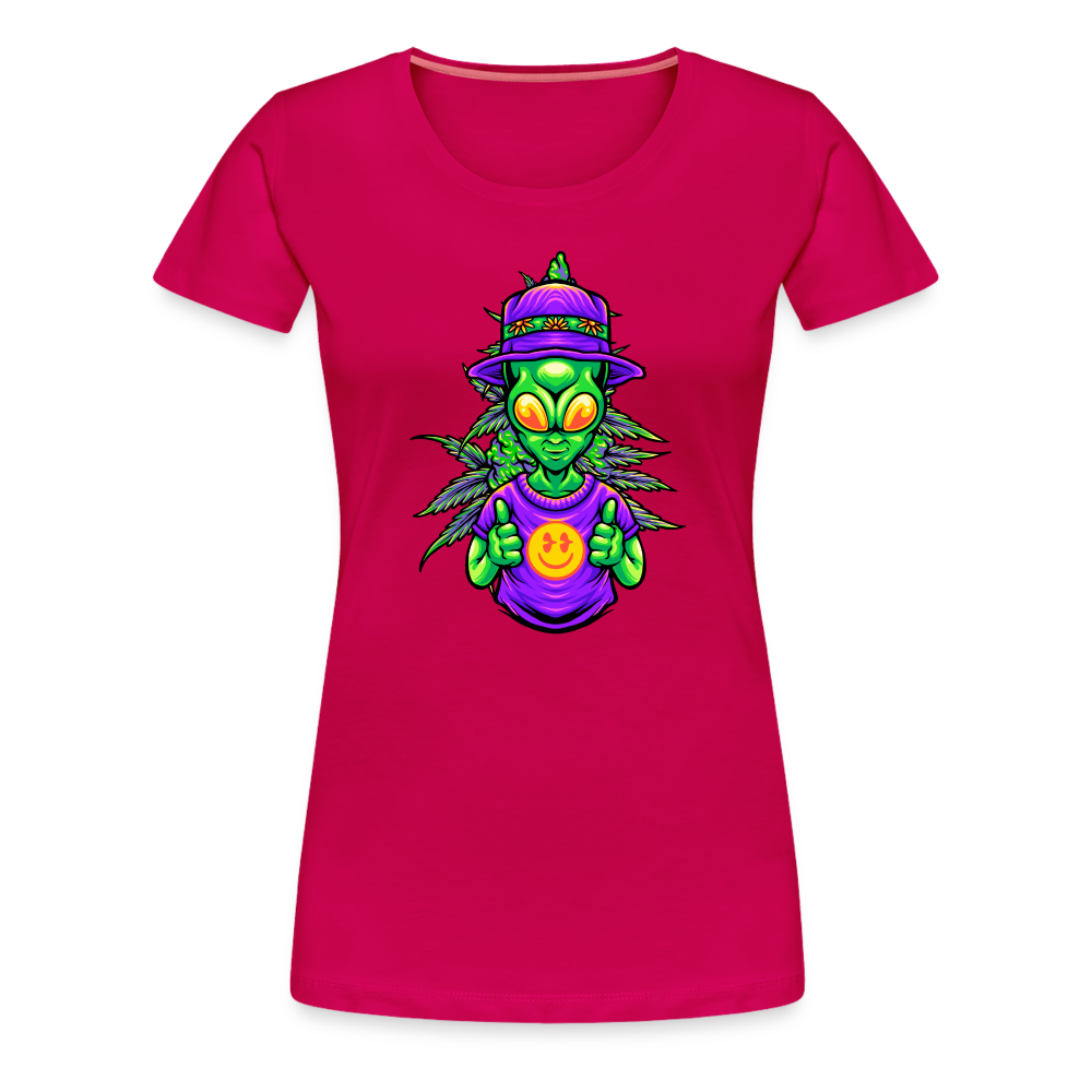 Alien Like Weed Frauen Premium T-Shirt - dunkles Pink