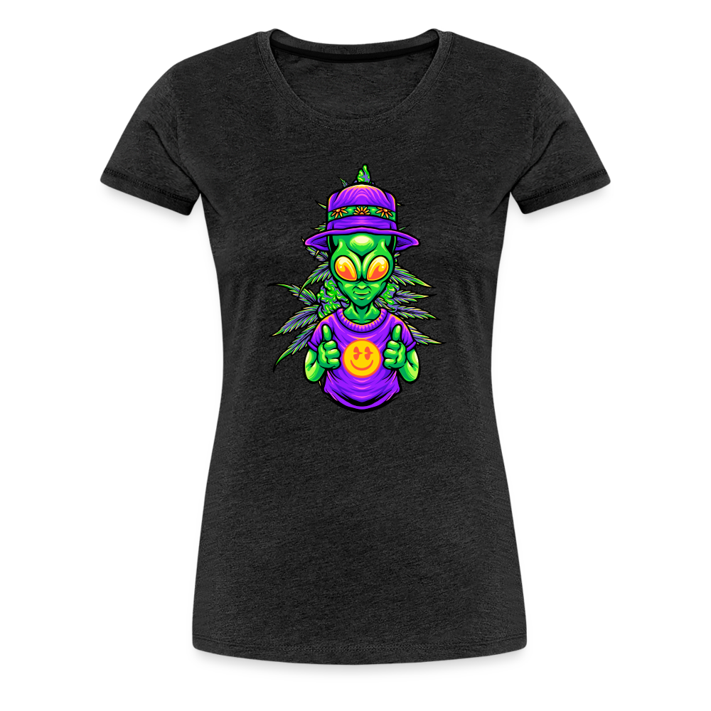 Alien Like Weed Frauen Premium T-Shirt - Anthrazit