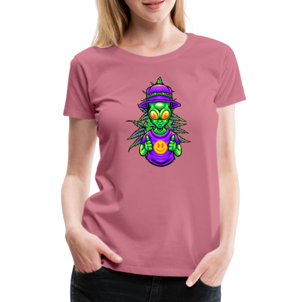 Alien Like Weed Frauen Premium T-Shirt - Malve