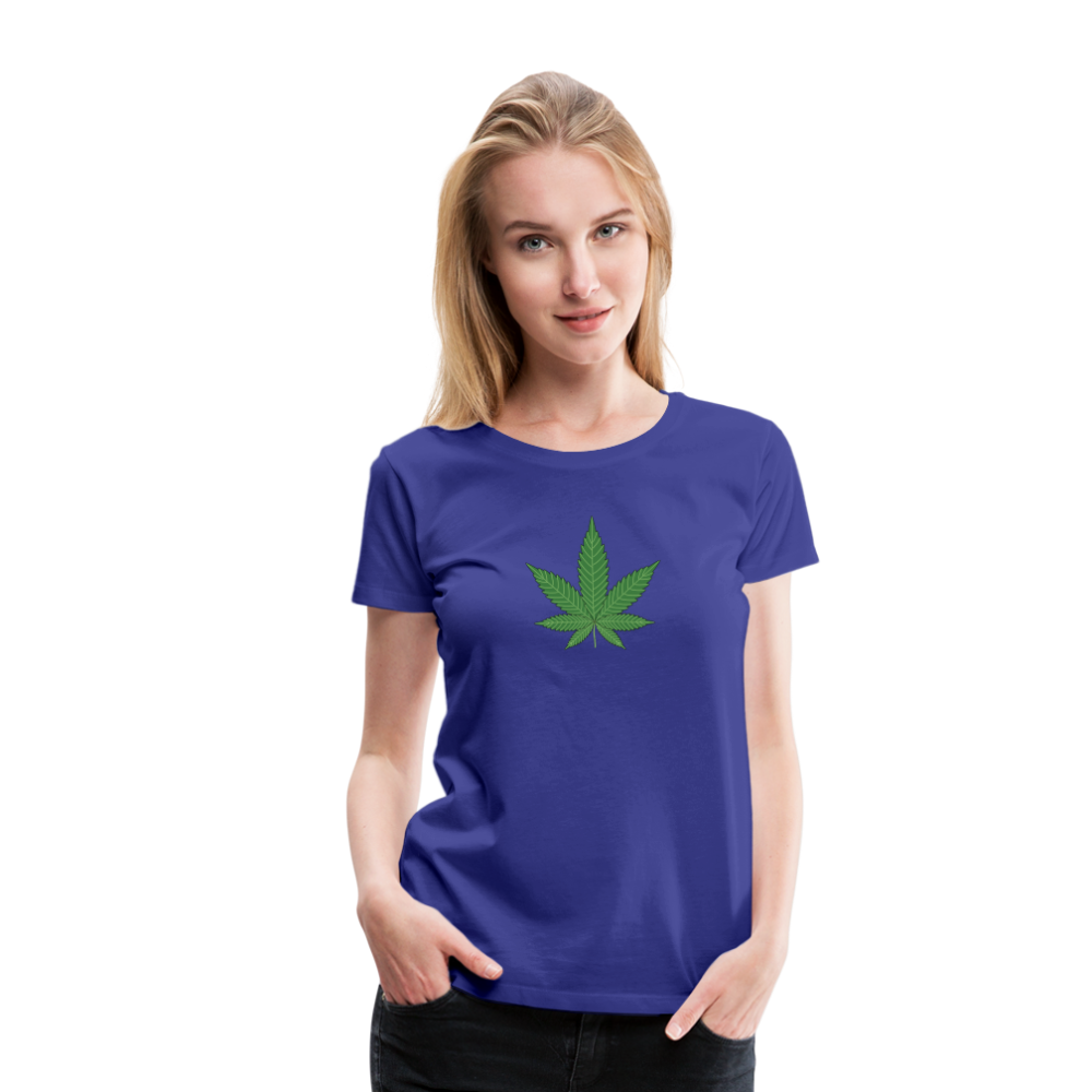 Cannabis Hanfblatt Frauen Premium T-Shirt - Königsblau