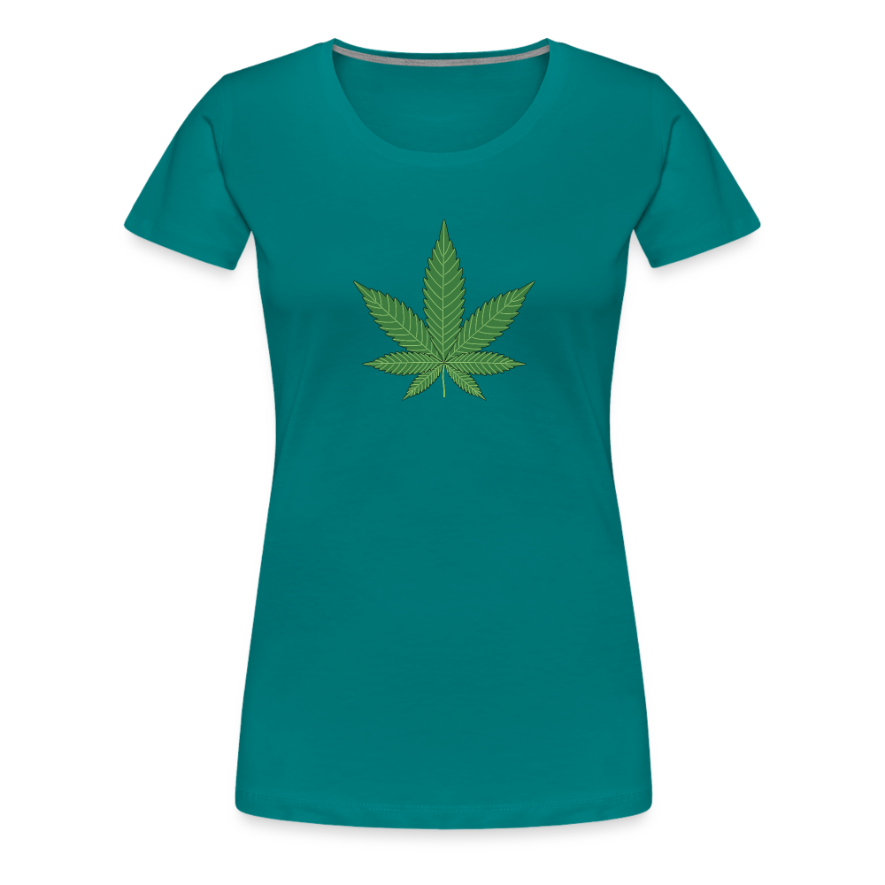 Cannabis Hanfblatt Frauen Premium T-Shirt - Divablau