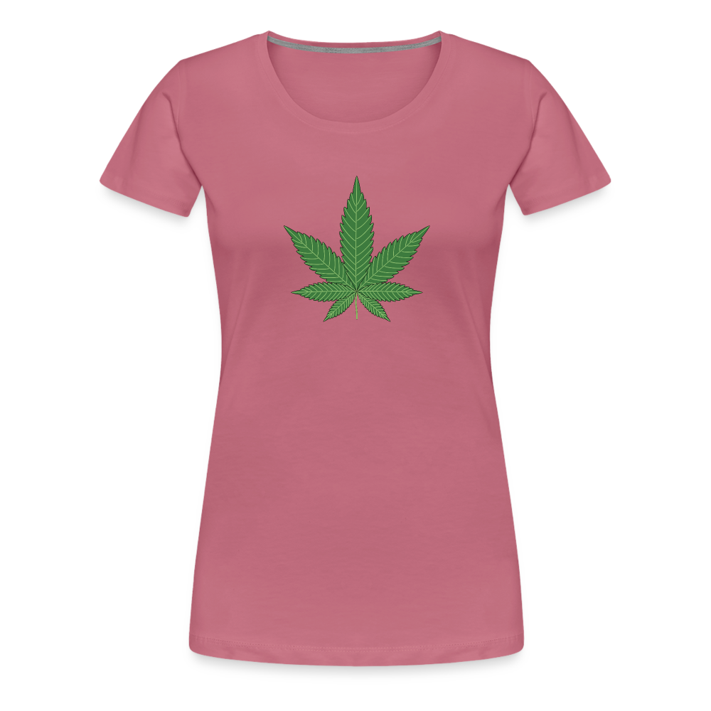 Cannabis Hanfblatt Frauen Premium T-Shirt - Malve