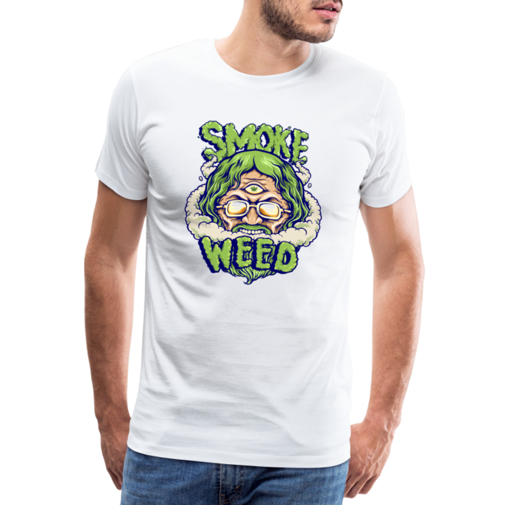 Smoke Weed cannabis Männer Premium T-Shirt - weiß