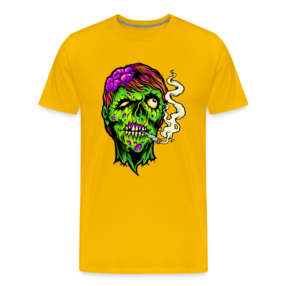 Zombie smoke Weed Männer Premium T-Shirt - Sonnengelb